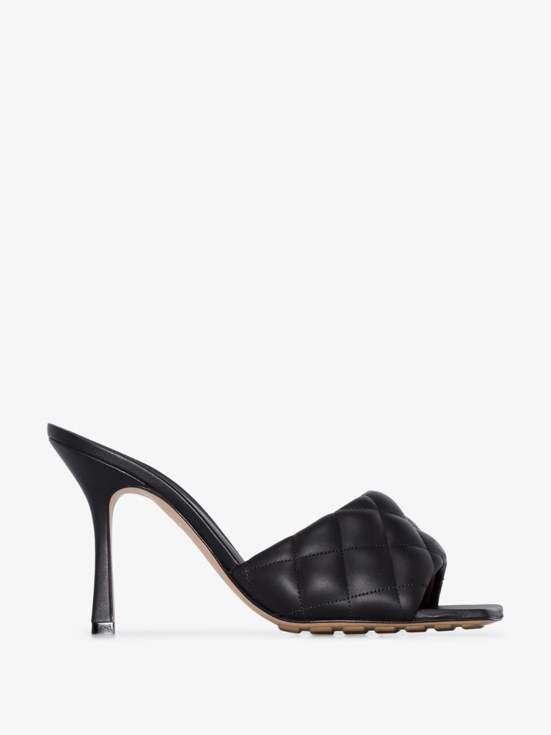 Black Padded 90 Leather Sandals