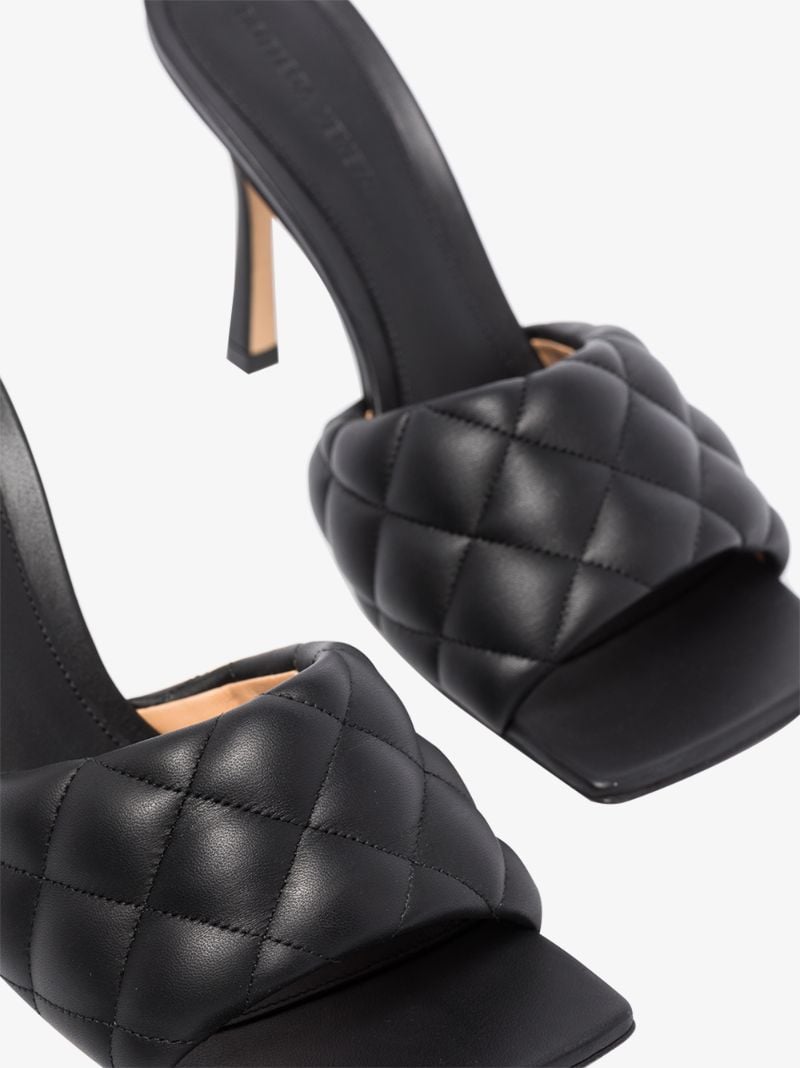 Black Padded 90 Leather Sandals