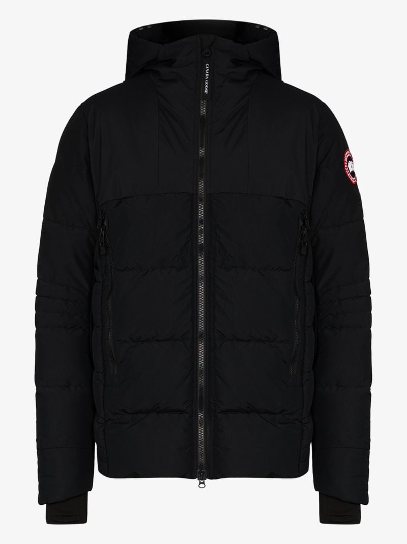 Black HybridgeÃ_x0082_Â® Hooded Quilted Coat