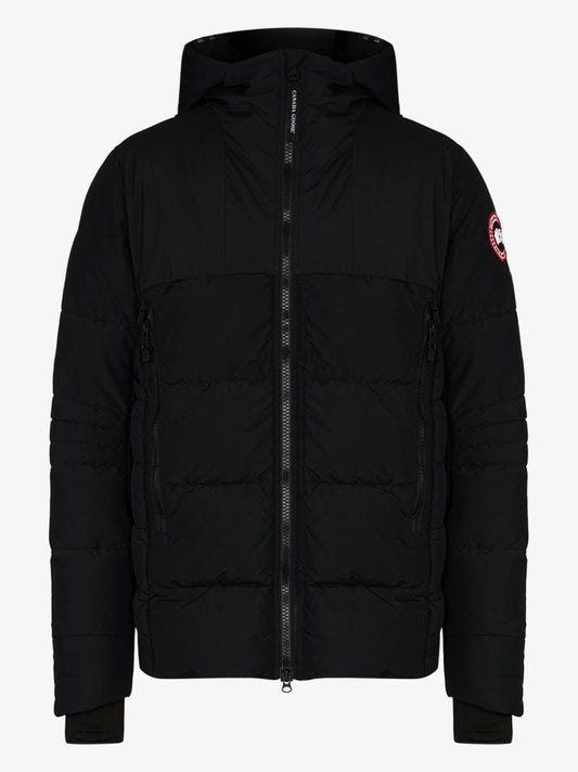 Black HybridgeÃ_x0082_Â® Hooded Quilted Coat