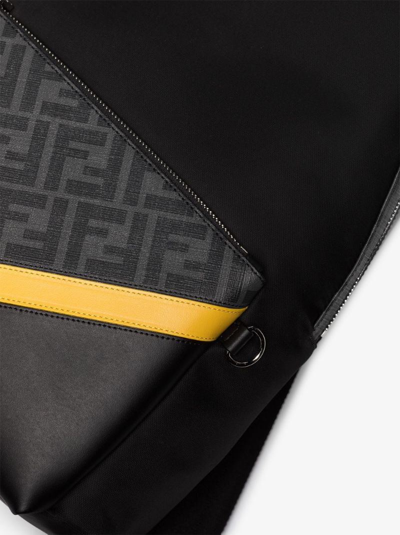Black Ff Diagonal Stripe Backpack