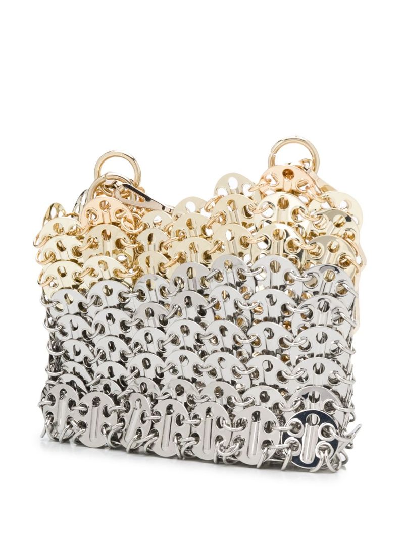 Silver and Gold-tone Nano 1969 Skyline Shoulder Bag