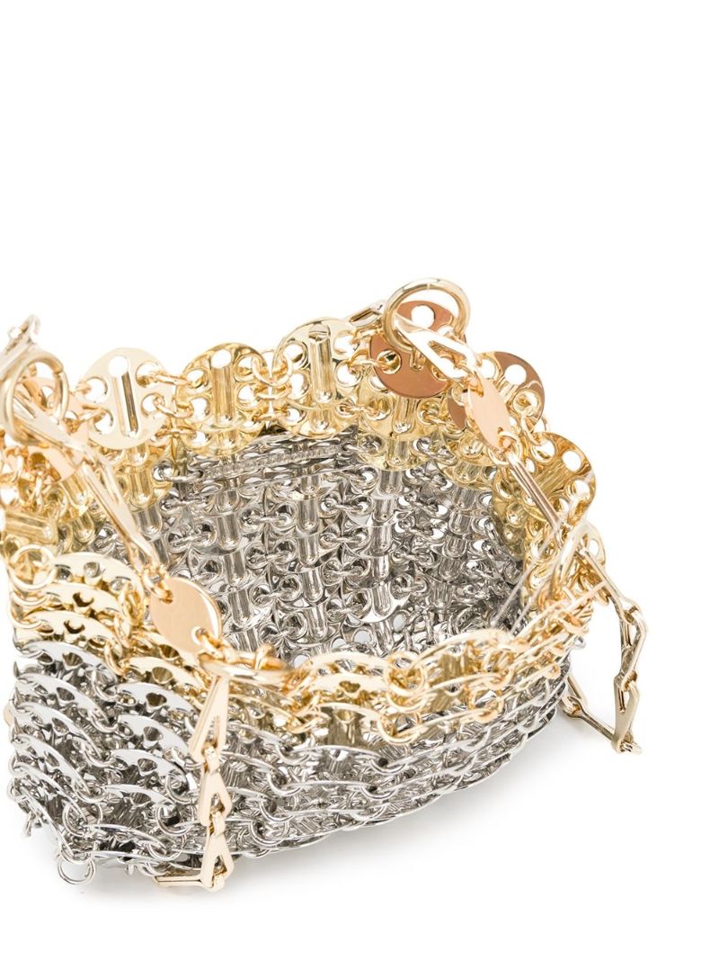 Silver and Gold-tone Nano 1969 Skyline Shoulder Bag