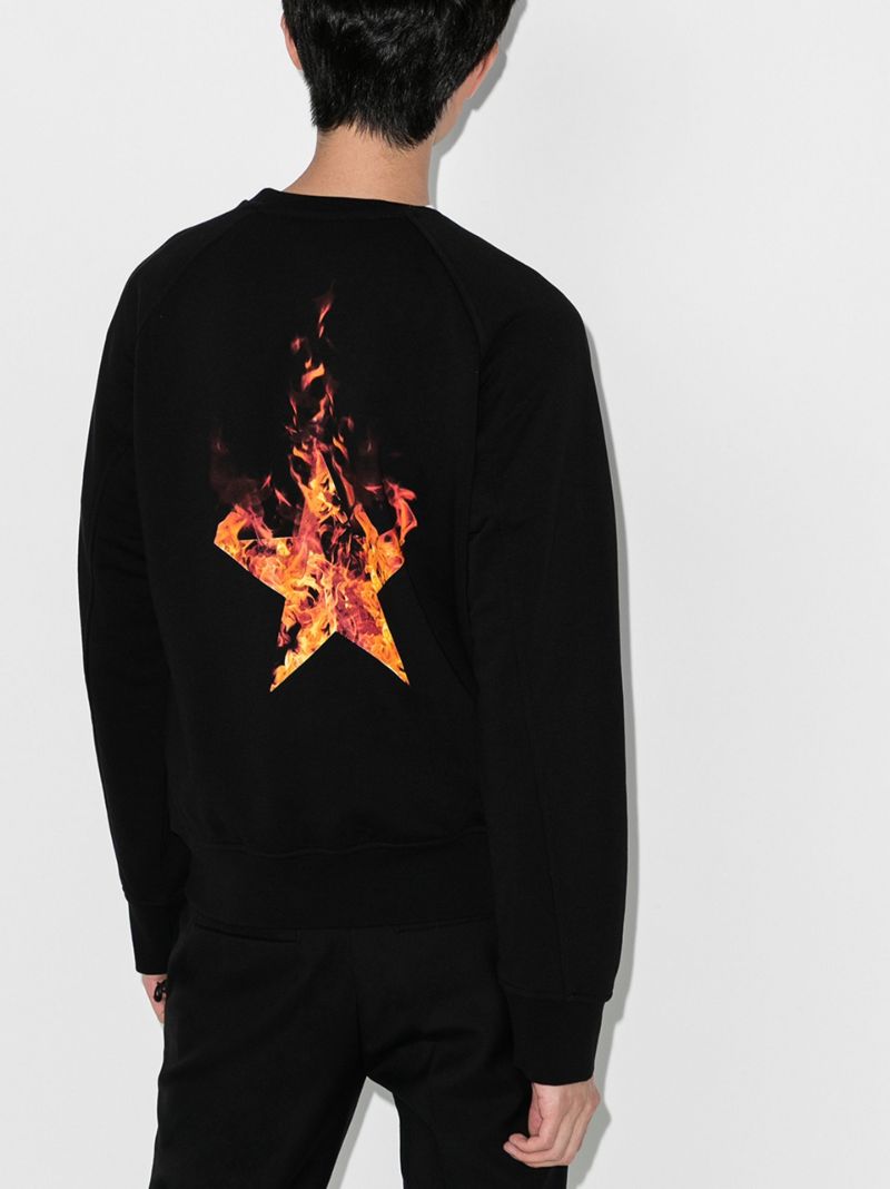 Flames Logo Print Sweatshirt