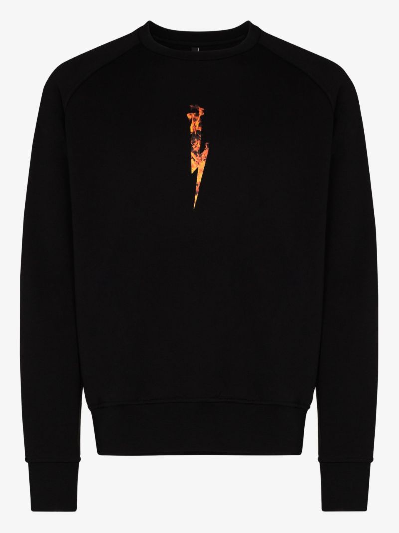 Flames Logo Print Sweatshirt