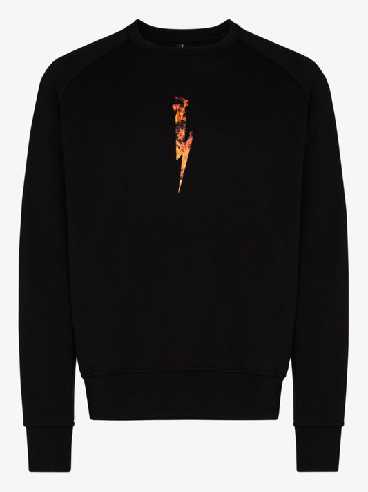 Flames Logo Print Sweatshirt