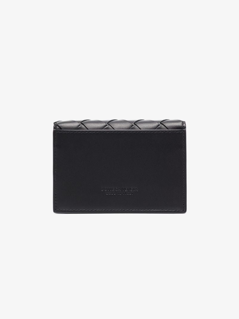 Black Intrecciato Leather Wallet