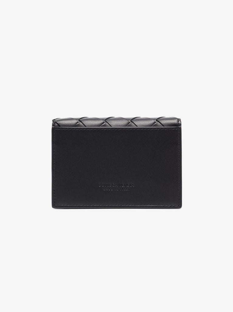 Black Intrecciato Leather Wallet