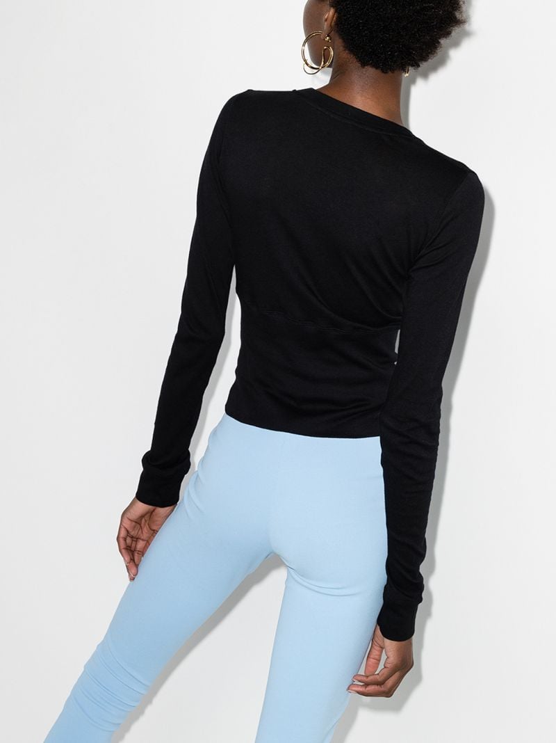 Black Long-sleeve Cotton Top