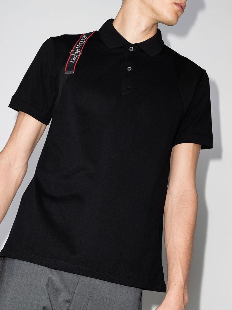 Black Logo Harness Polo Shirt