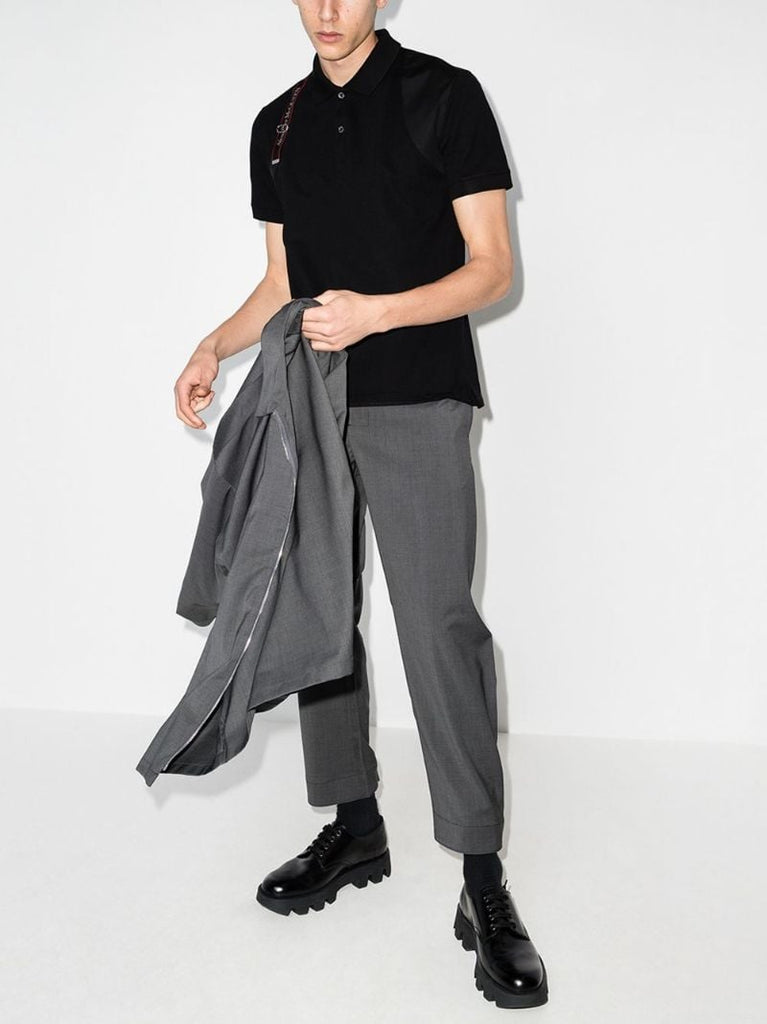 Black Logo Harness Polo Shirt