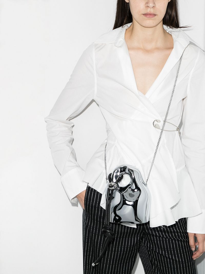 Silver-tone Ruby's Lost Stone Bucket Bag