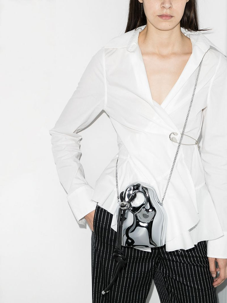 Silver-tone Ruby's Lost Stone Bucket Bag