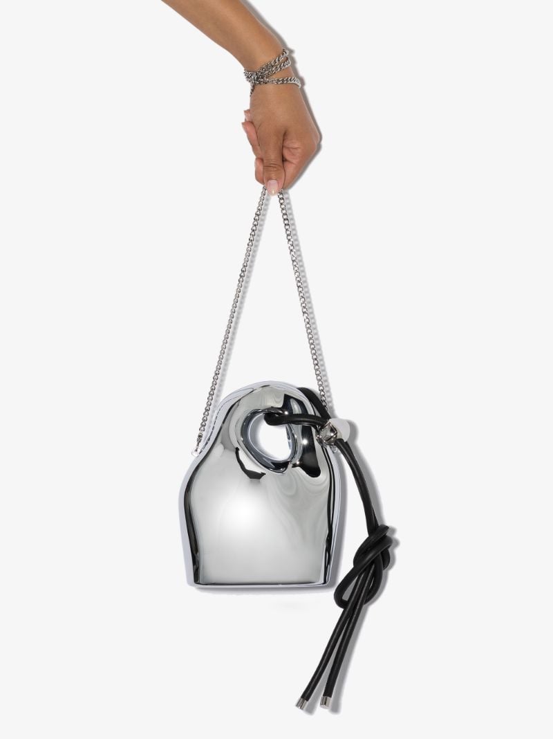 Silver-tone Ruby's Lost Stone Bucket Bag