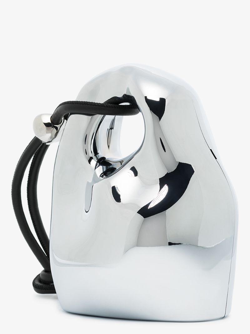 Silver-tone Ruby's Lost Stone Bucket Bag