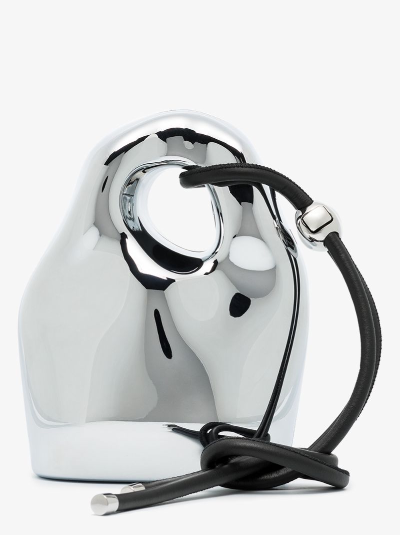 Silver-tone Ruby's Lost Stone Bucket Bag