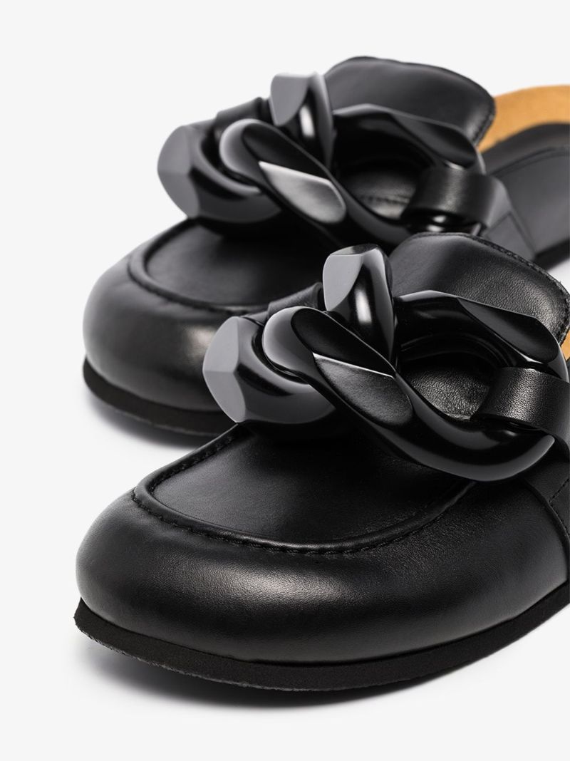 Chain-toe Slip-on Mules