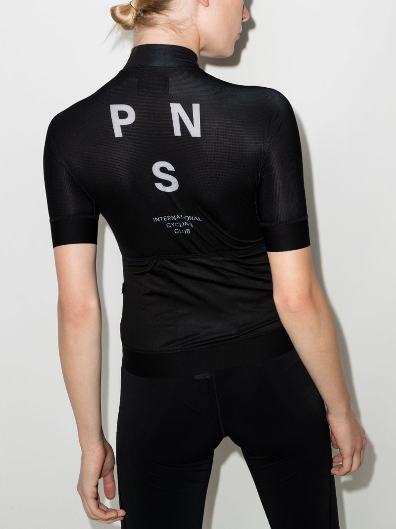 Black Mechanism Cycling Jersey Top