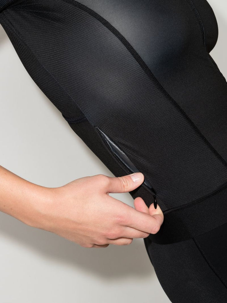 Black Mechanism Cycling Jersey Top