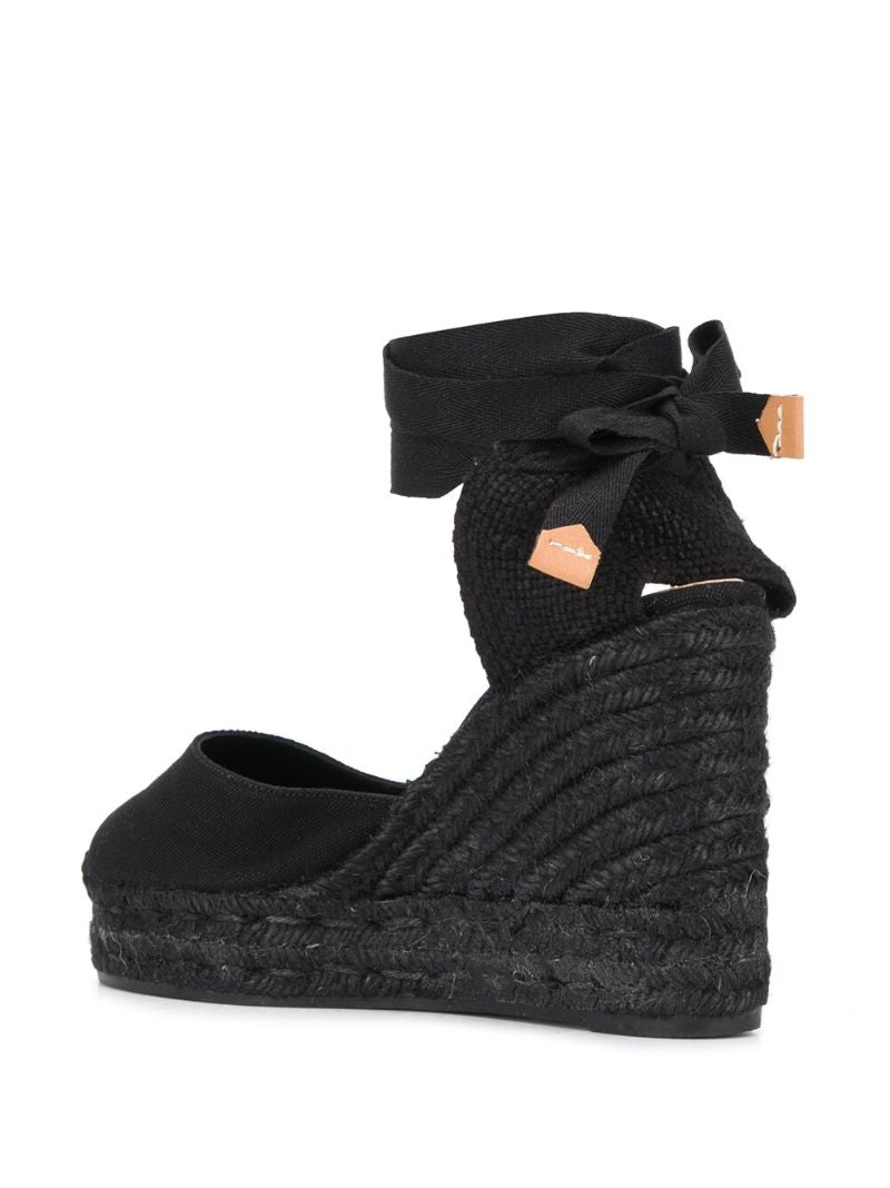 Black Woven 100 Sandals