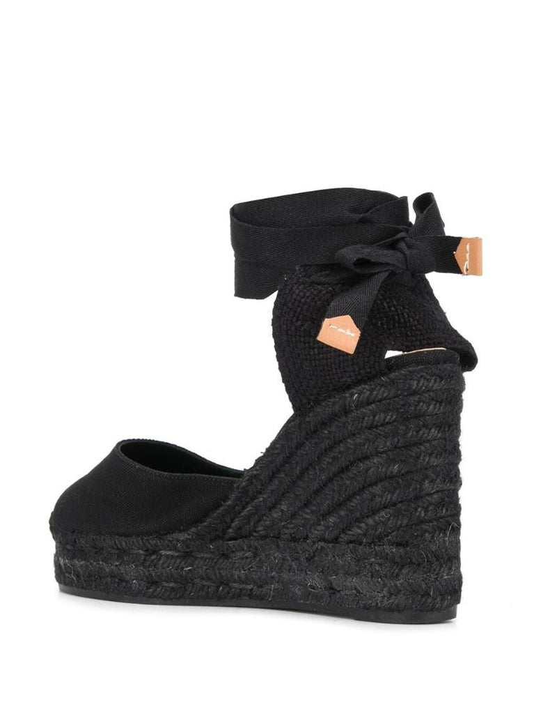 Black Woven 100 Sandals