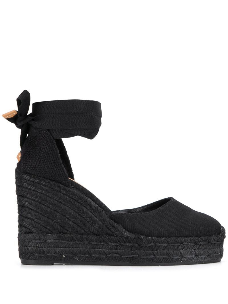 Black Woven 100 Sandals