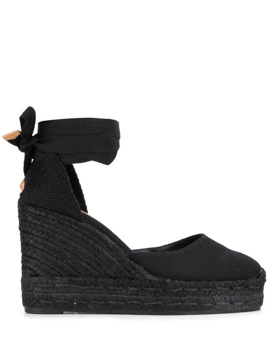 Black Woven 100 Sandals