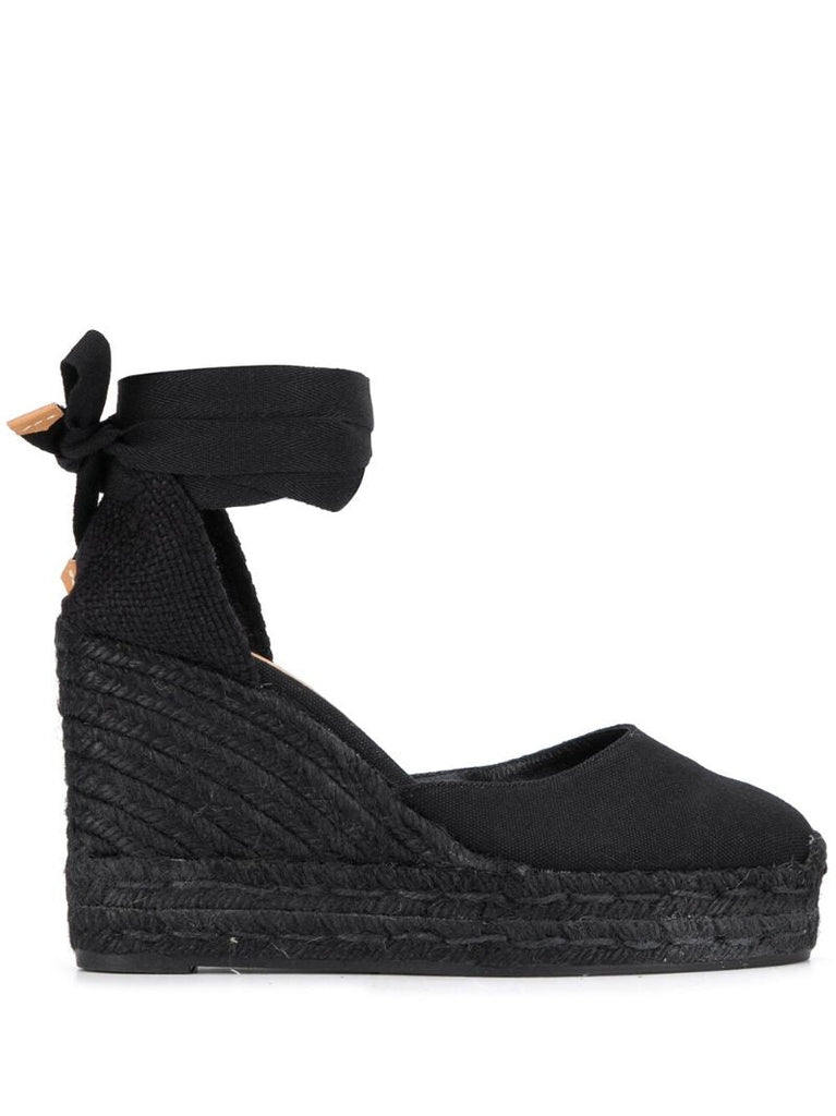 Black Woven 100 Sandals