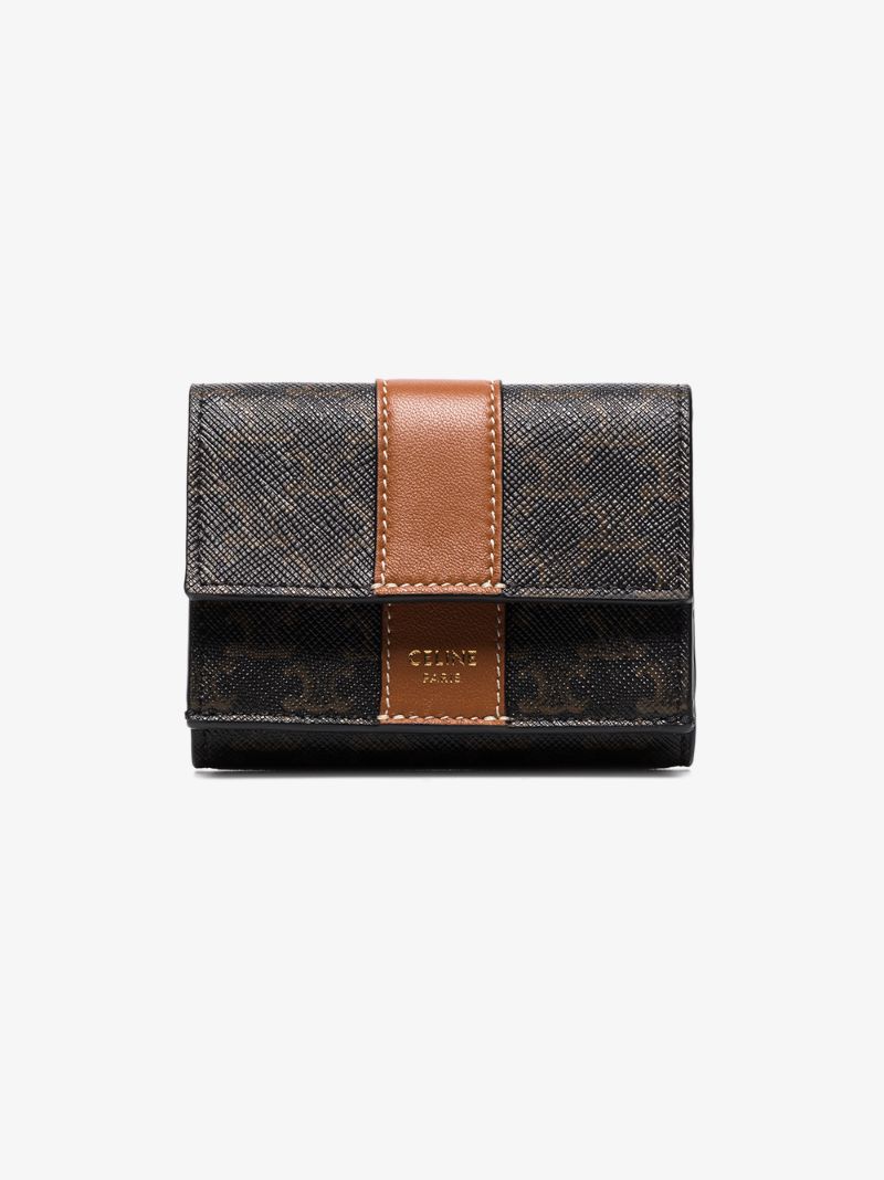 Black Triomphe Small Canvas Wallet