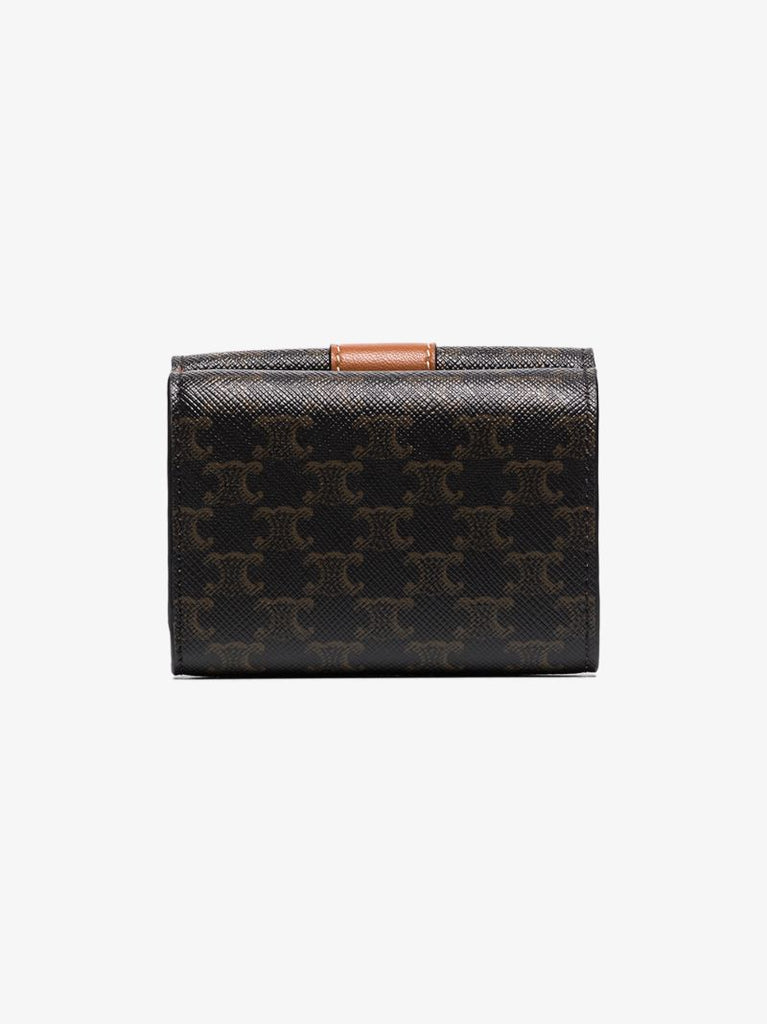 Black Triomphe Small Canvas Wallet