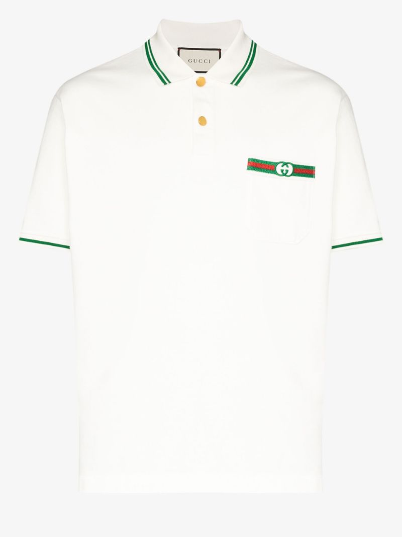 Web Stripe Cotton Polo Shirt