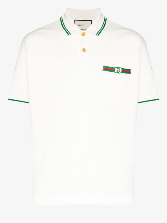 Web Stripe Cotton Polo Shirt