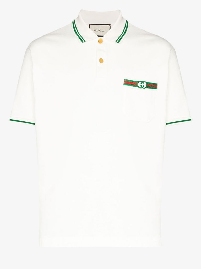 Web Stripe Cotton Polo Shirt