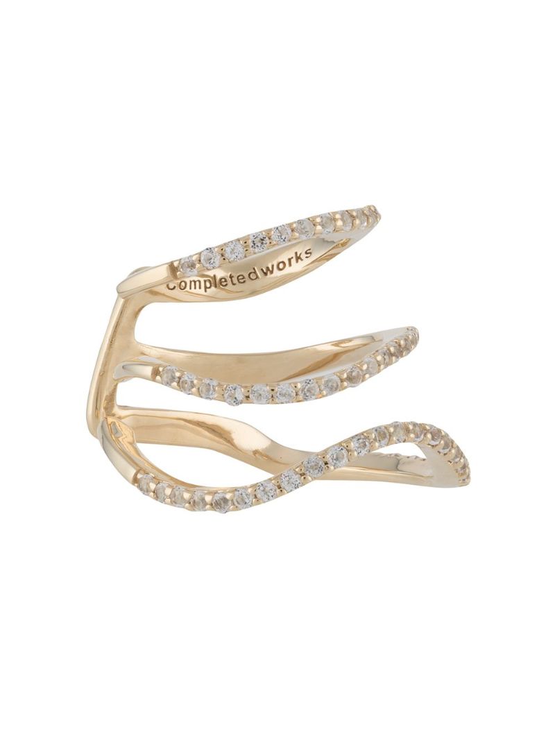 Gold-plated Riot. Strike. Riot. Topaz Ear Cuff