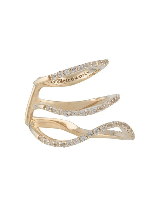 Gold-plated Riot. Strike. Riot. Topaz Ear Cuff