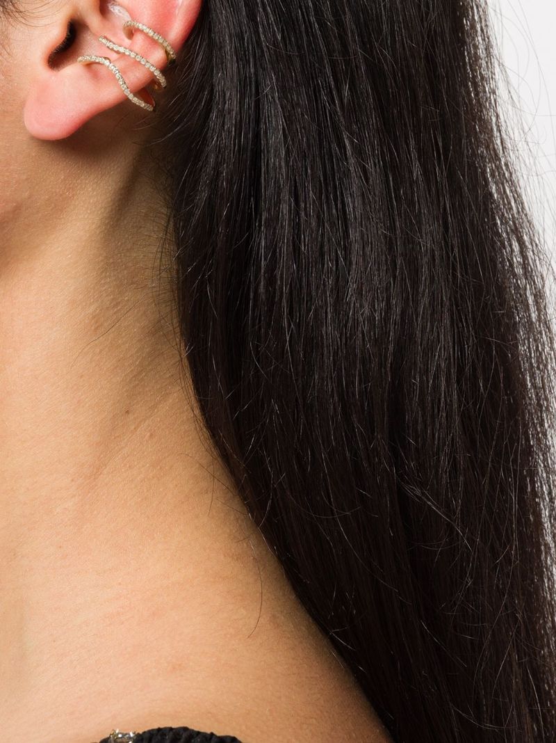 Gold-plated Riot. Strike. Riot. Topaz Ear Cuff