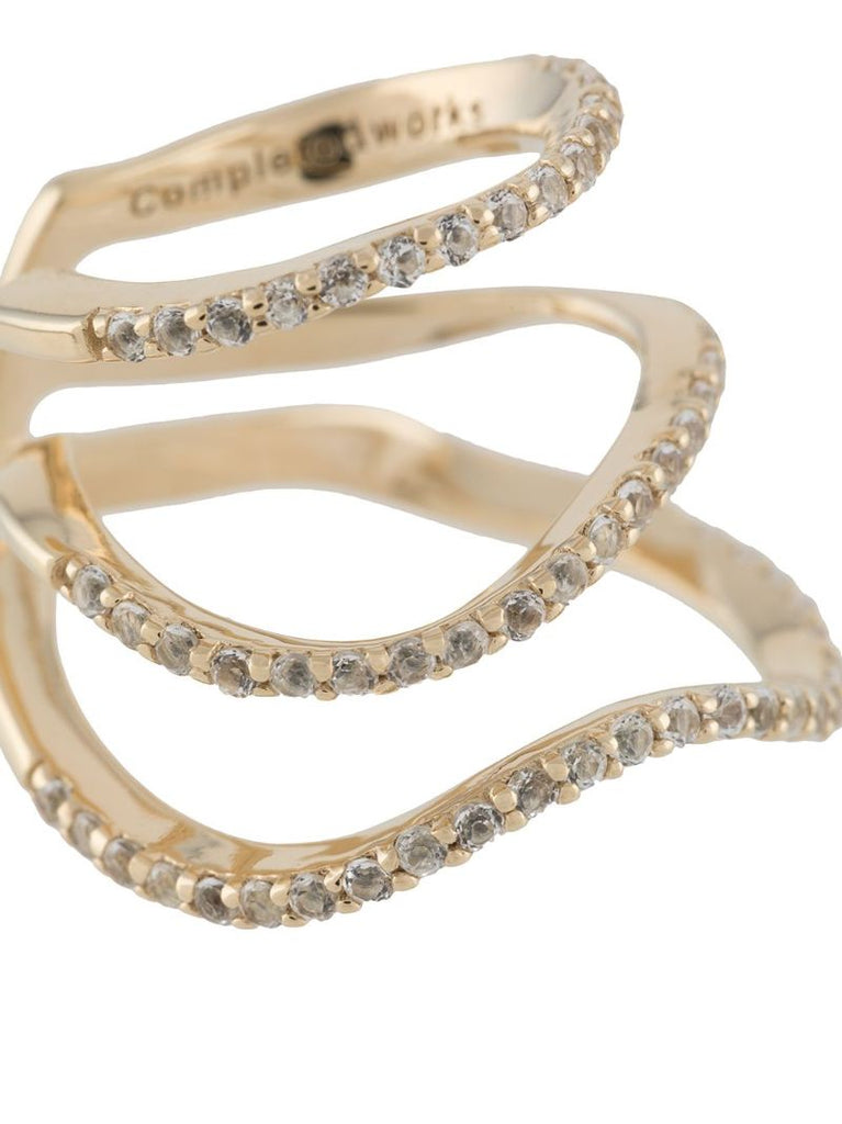 Gold-plated Riot. Strike. Riot. Topaz Ear Cuff
