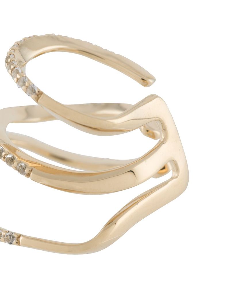 Gold-plated Riot. Strike. Riot. Topaz Ear Cuff