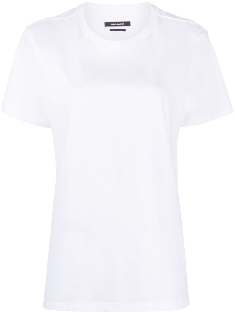 White Annax Logo Print Organic Cotton T-shirt