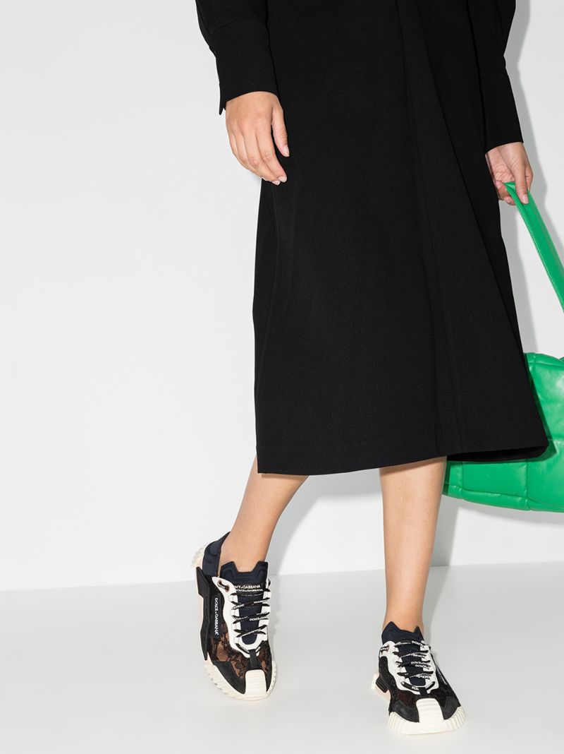 Black Ns1 Lace Detail Sneakers