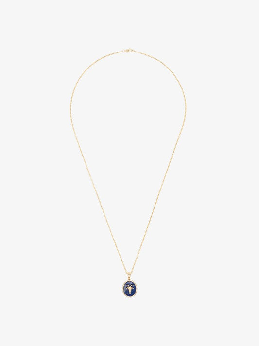 Capricorn 14kt Yellow Gold Lapis Lazuli Diamond Necklace