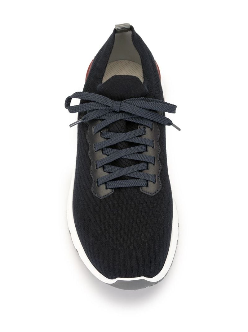 Blue Knit Runner Sneakers