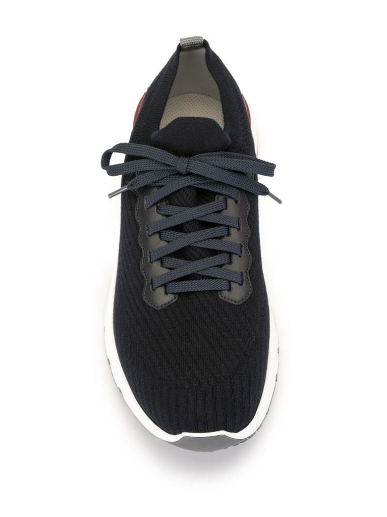 Blue Knit Runner Sneakers