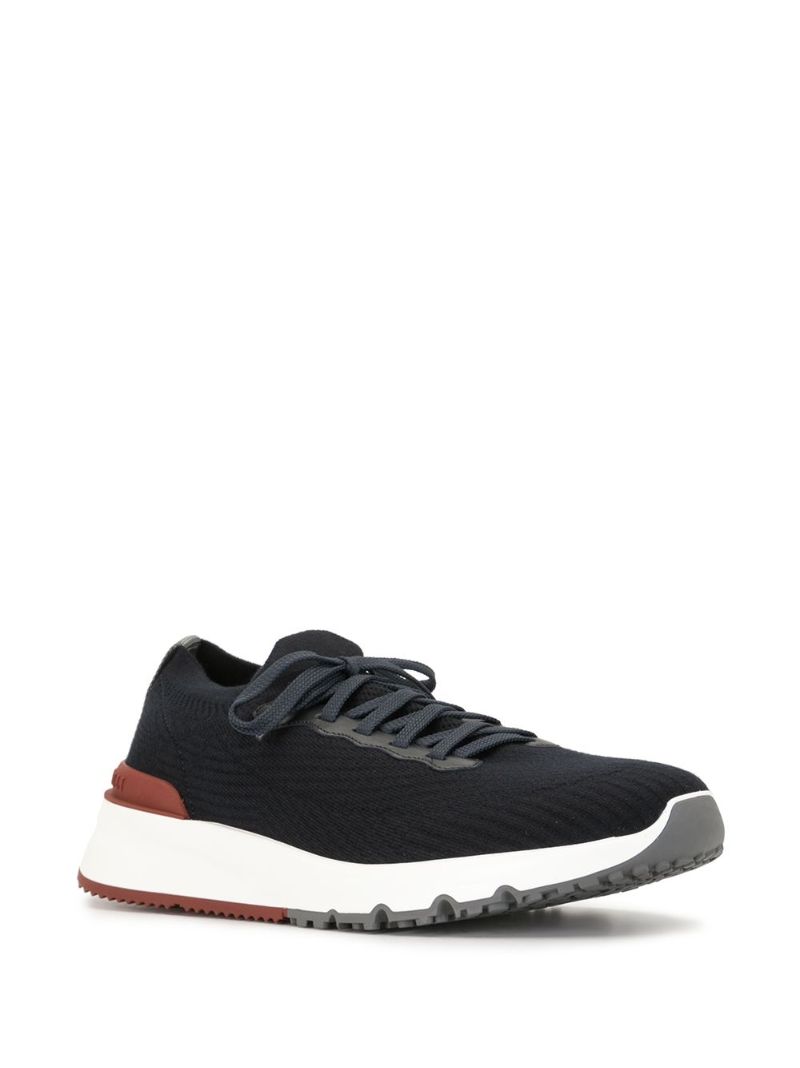 Blue Knit Runner Sneakers