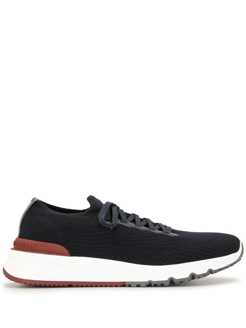 Blue Knit Runner Sneakers