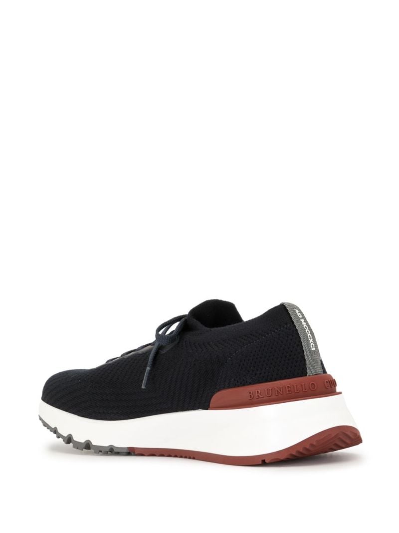 Blue Knit Runner Sneakers