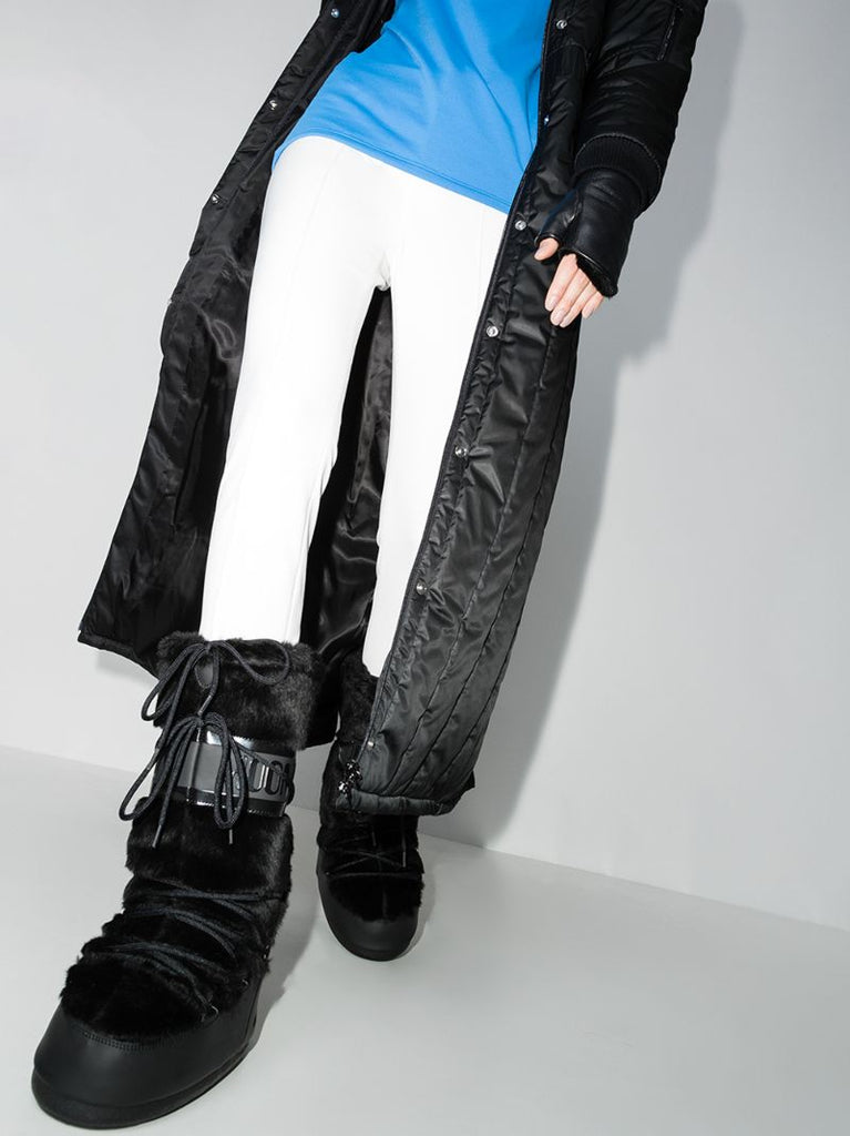 Black Classic Faux Fur Trim Snow Boots