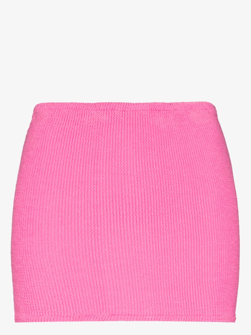 Pink Crinkle Mini Skirt
