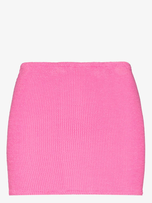 Pink Crinkle Mini Skirt