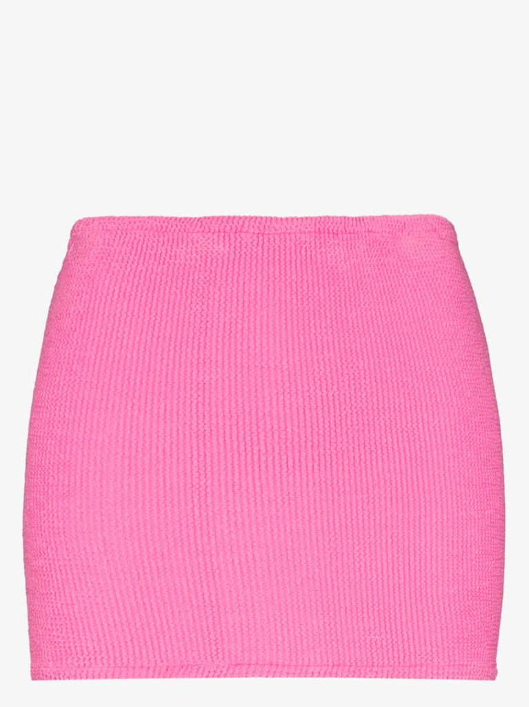 Pink Crinkle Mini Skirt